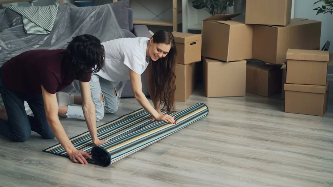 person learning carpet cleaning