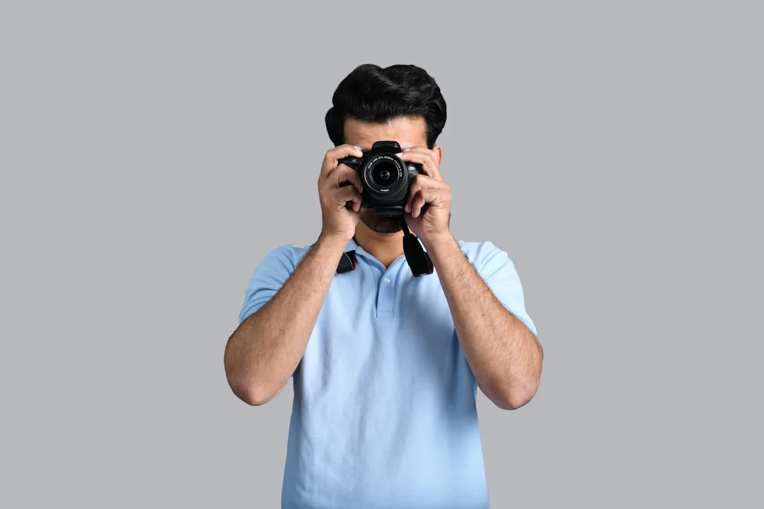 business person using camera