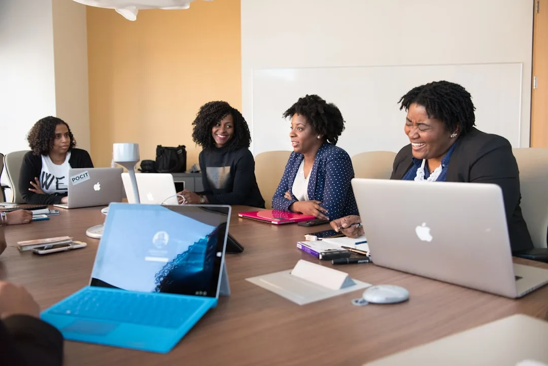 diverse office team collaborating